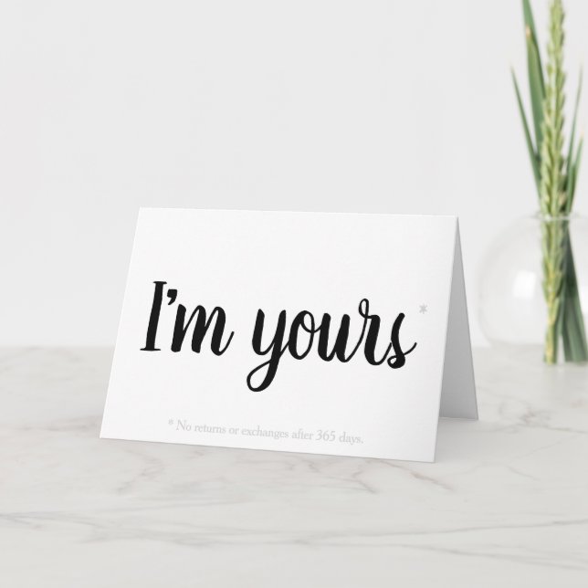 Soy el suyo tarjeta del el día de San Valentín de (Anverso)