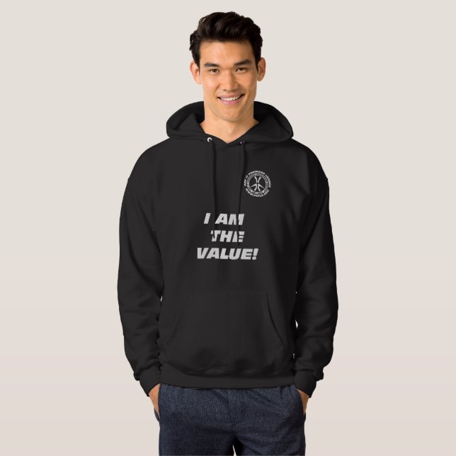 ¡SOY EL VALOR QUE USTED ES EL VALOR! SUDADERA CON (Anverso completo)