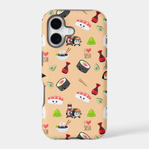 Soy enamorado lindo amarillo Kawaii Sushi
