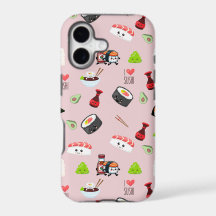 Soy enamorado lindo rosa claro Kawaii Sushi