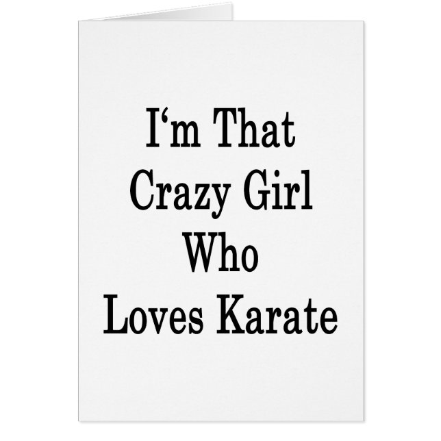 Soy ese chica loco que ama karate (Frente)