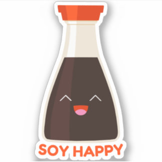 Soy feliz Pegatina de comida