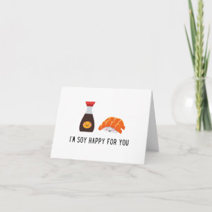 Soy Feliz Por Ti - Tarjeta de Sushi Adorable