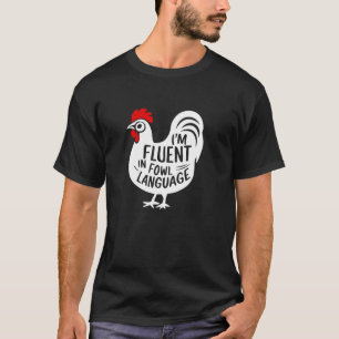 Soy fluyente en la camiseta en lengua de aves