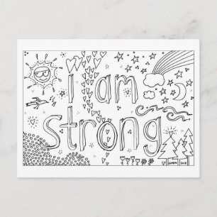 Soy Fuerte. Arte de postal de Ann J Doetkott