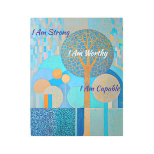 Soy Fuerte, Soy Digno, Arte De Pared Metalizado