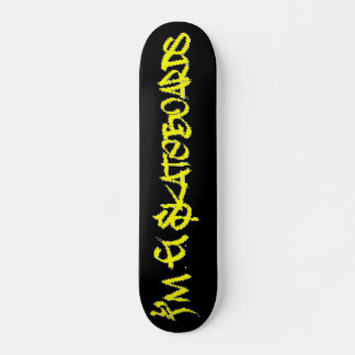 Soy G Skateboards (Stylin BRK Font) - negro/amaril