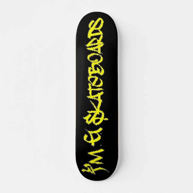Soy G Skateboards (Stylin BRK Font) - negro/amaril (Anverso )