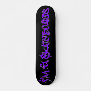 Soy G Skateboards (Stylin BRK Font) - negro/violet