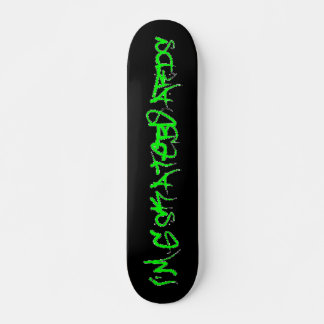 Soy G Skateboards (Vandalo Graffiti Font)negro/grn