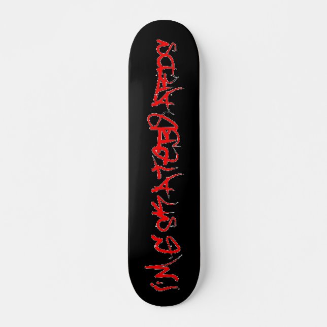 Soy G Skateboards (Vandalo GraffitiFONT)-negro/roj (Anverso )