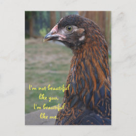 Soy hermosa... Postal de pollo de Cochin