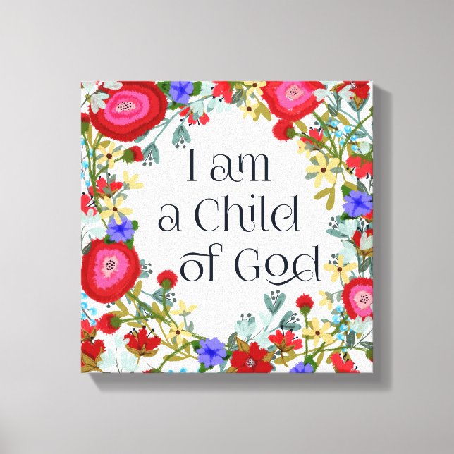 Soy hijo de Dios Floral Arte Estilo Boho (Anverso)