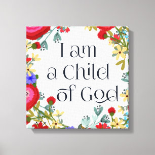 Soy hijo de Dios Floral Arte Estilo Boho