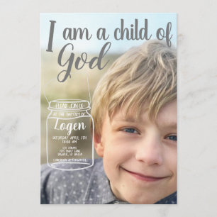 Soy hijo de una invitación de bautismo de dios Per
