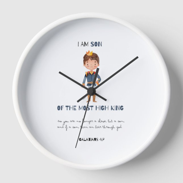 Soy Hijo Del Reloj Infantil De La Guardería Cute (Anverso)