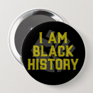 Soy historia negra - botón gráfico de puño negro