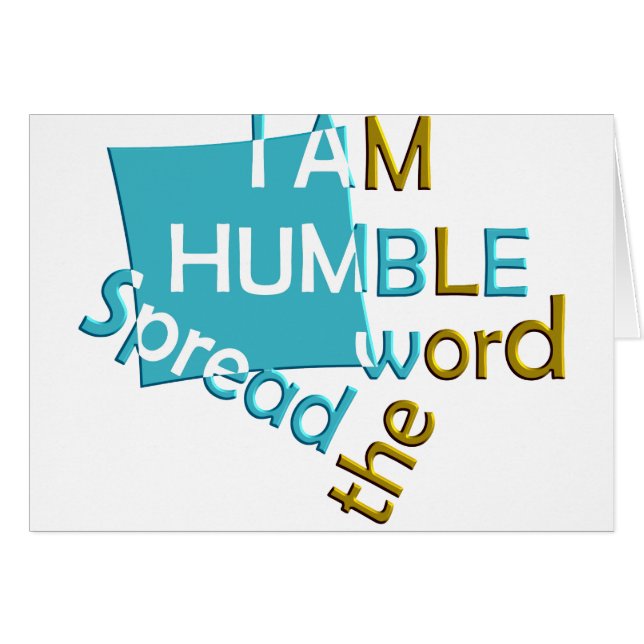 Soy humilde Difundir la palabra (Anverso (Horizontal))
