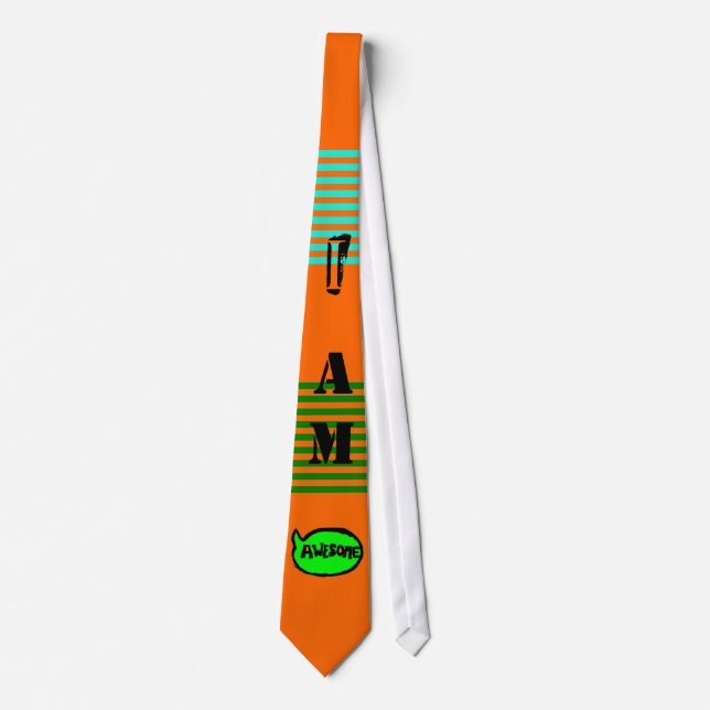 Soy Impresionante Corbata (Naranja Cono de Tráfico (Anverso)