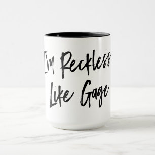 "Soy imprudente" como la taza de gran tamaño del