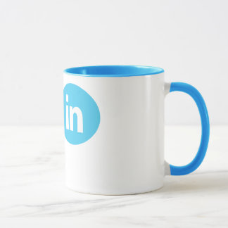 "Soy #in" - gorjeo y taza de LinkedIn