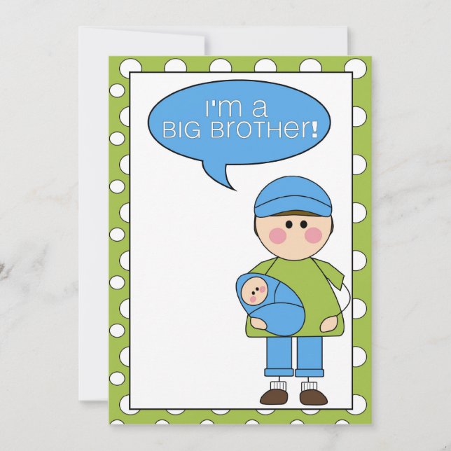 soy invitación de un hermano mayor (bebé) (Anverso)