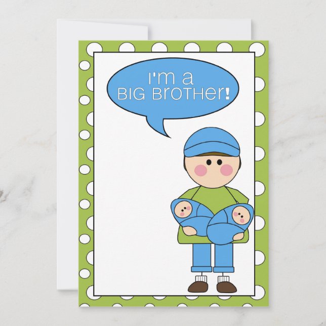 soy invitación de un hermano mayor (hermanos gemel (Anverso)