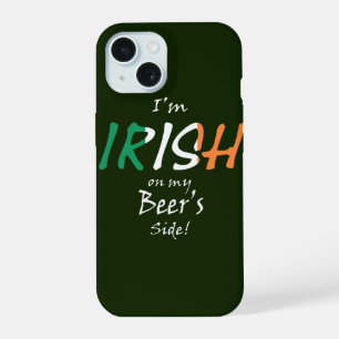 Soy irlandés en el lado de mi cerveza con bandera 