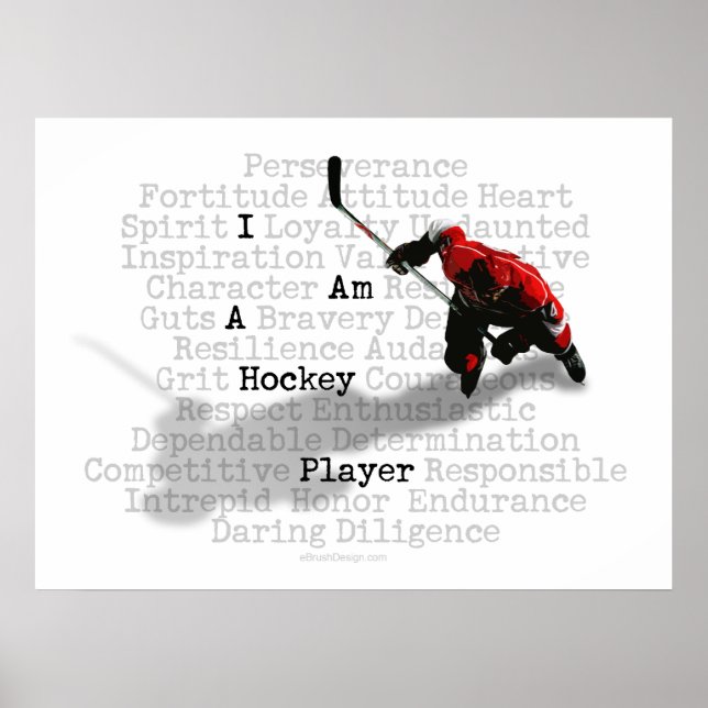 Soy jugador de hockey pinturas y Posters (Frente)