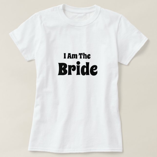 Soy la camiseta básica de la mujer novia (Diseño del anverso)