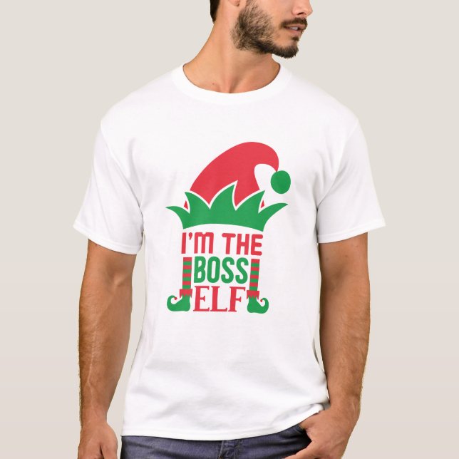 Soy la camiseta de los Navidades de Elf, jefe Elf. (Anverso)