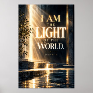 Soy la Luz del Mundo Juan 8:12 Arte Cristiano Wa