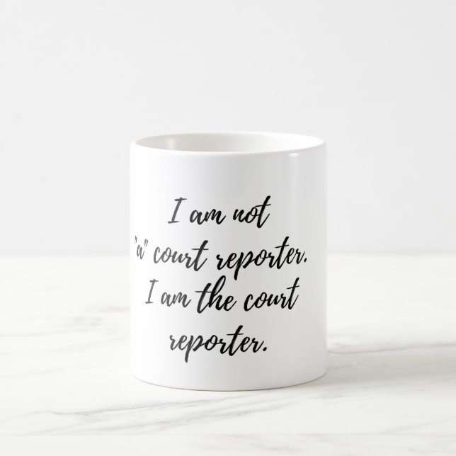 Soy la taza de café del reportero de corte (Centro)