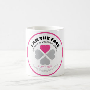 SOY la taza de café del rosa de la CARA