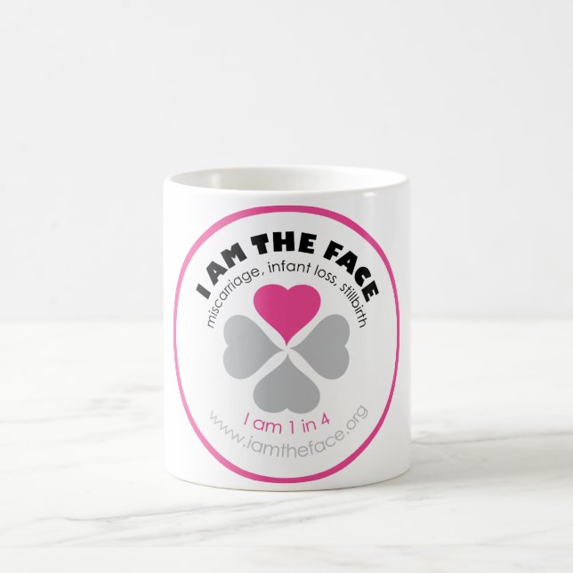 SOY la taza de café del rosa de la CARA (Centro)