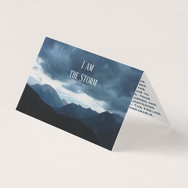 Soy La Tormenta De La Sorprendente Tarjeta De Dive (Anverso)