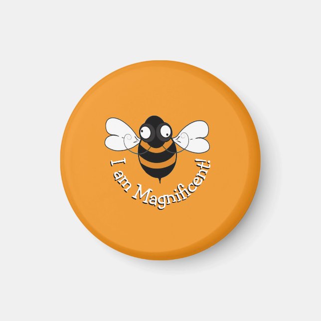 ¡Soy Magnífico! Imán - Fondo Naranja (Frente)