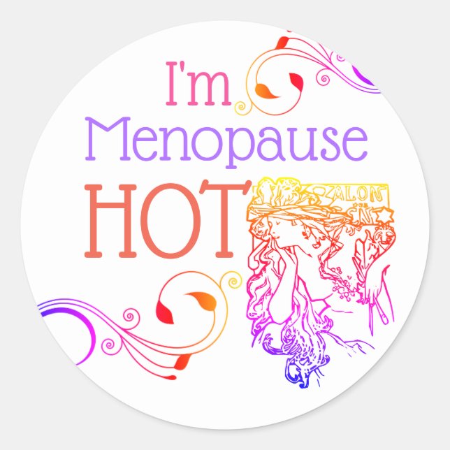 Soy menopausia pegatina caliente art nouveau couga (Anverso)