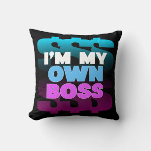 Soy mi propio jefe de Cojín decorativo motivaciona