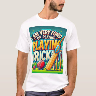 "Soy muy aficionado a jugar camiseta de críquet"