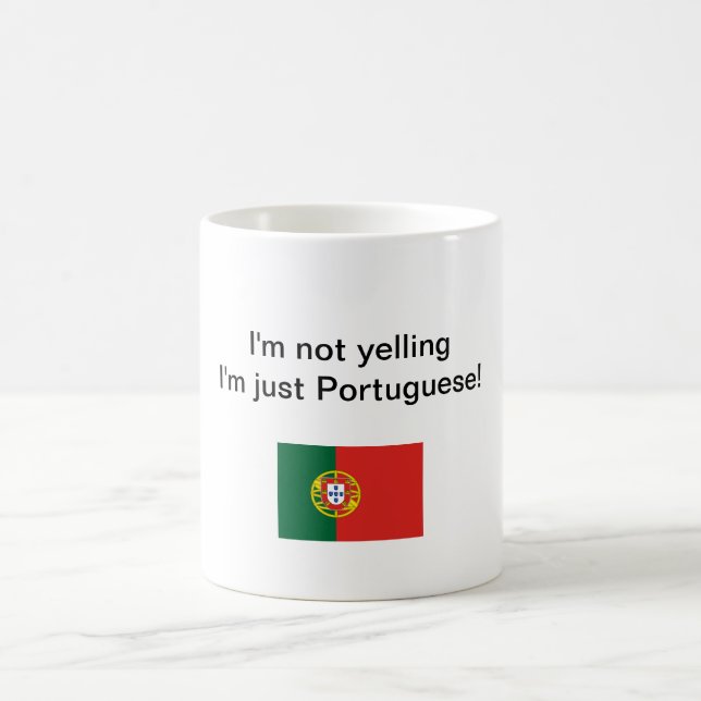 "Soy no gritando yo soy apenas portugués!" taza (Centro)