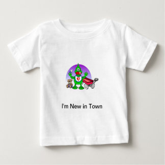 Soy nuevo en camiseta del niño de la ciudad