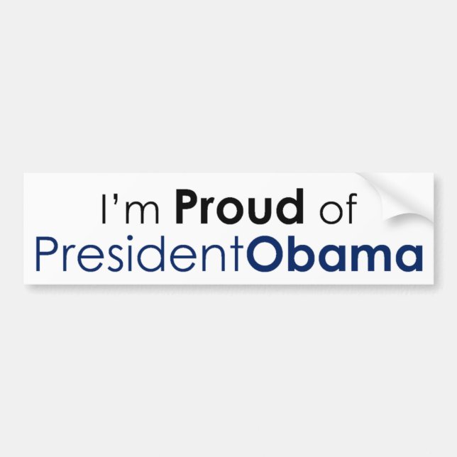 Soy orgulloso de presidente Obama (la pegatina (Frente)