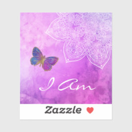 *~* SOY Pegatina de la mariposa de Meditación de M