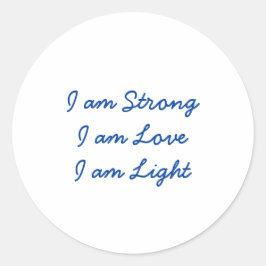 Soy pegatina ligero redondo