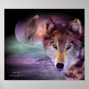 Soy Poster de arte Wolf/Print