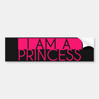 Soy princesa pegatina para el parachoques