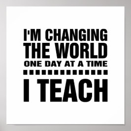 Soy profesor. Cita | Poster de arte de la tipograf