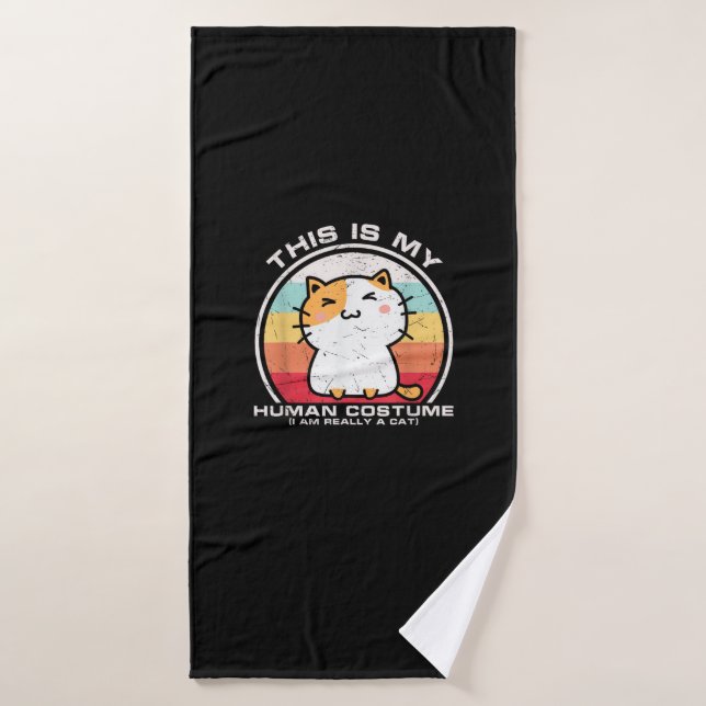 Soy realmente un gato, disfraces humanos divertido (Toalla de baño)
