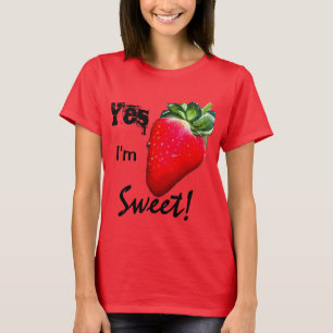 Soy sí camisa para mujer de la fresa dulce